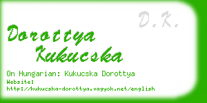 dorottya kukucska business card